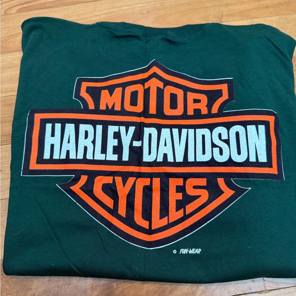 Harley-Davidson Dark Green Cotton T-Shirt - Picture 3 of 3